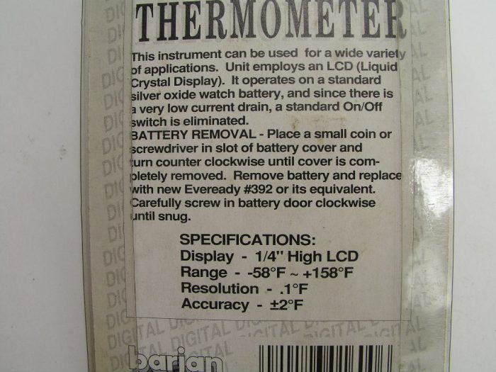 Digital Probe Pocket Thermometer Cooking Barjan 29-160 - Image 2