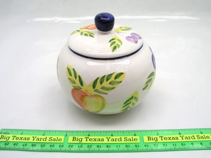 Orchard Jubilee Pattern Sugar Bowl with Top by Artists Touch - Image 4