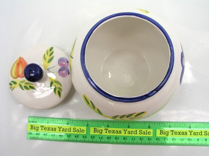 Orchard Jubilee Pattern Sugar Bowl with Top by Artists Touch - Image 5