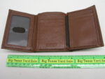 Genuine Leather Tri-Fold Wallet With RFID Protection