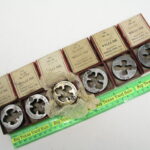 6 pc Vintage Wells Tool Co. USA #20 Adjustable Round Die Set