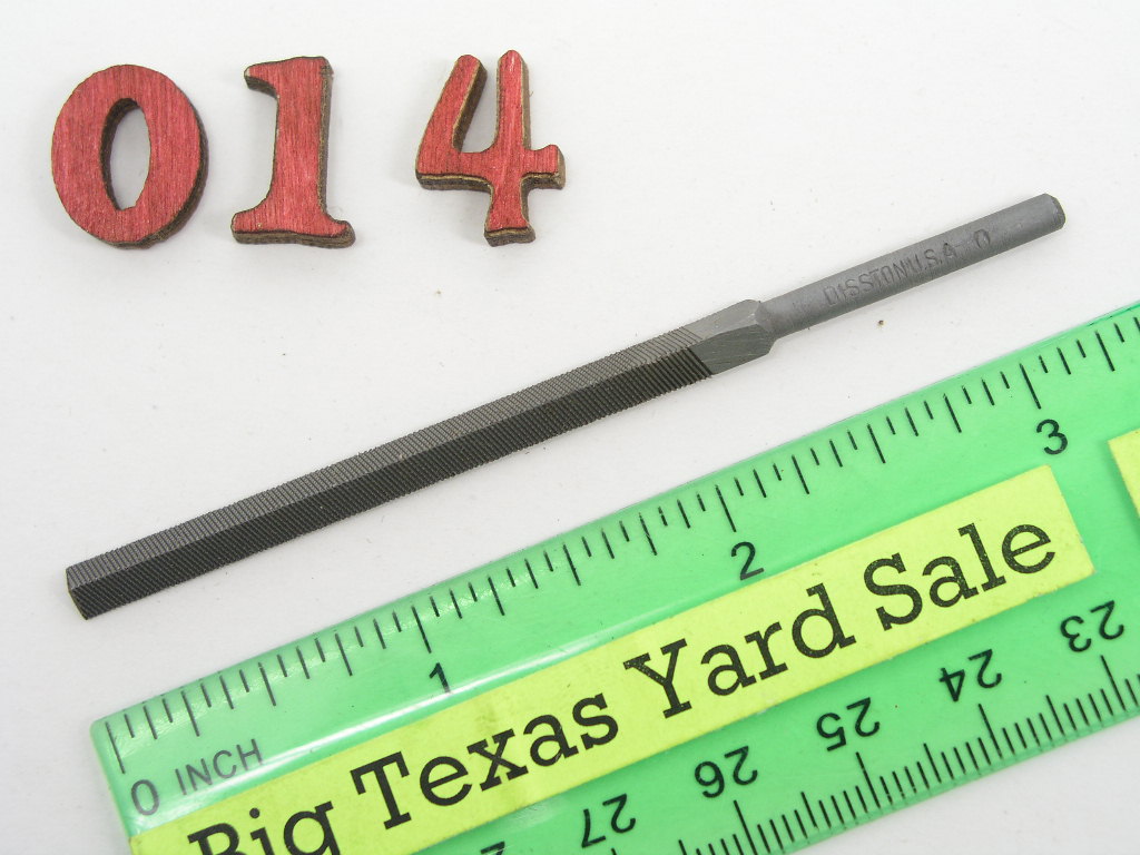 OLYMPUS DIGITAL CAMERA 3-1/4" Triangle Machine File #0 Cut Disston USA - Image 1