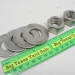 2pcs 5/8"-11 Stainless Nuts and 4 Washers