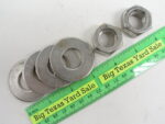 2pcs 5/8"-11 Stainless Nuts and 4 Washers - Image 2