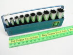 10 pc Matco 1/4" Drive 6pt Metric Deep Socket Set Lot B