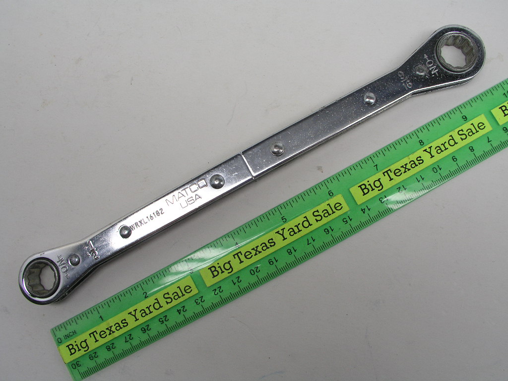 OLYMPUS DIGITAL CAMERA 1/2" x 9/16" Extra Long Ratcheting Wrench Matco WRXL16182 - Image 1