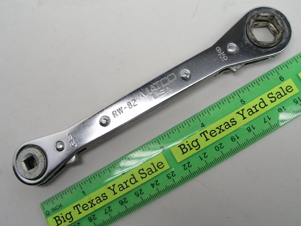OLYMPUS DIGITAL CAMERA 1/2" 9/16" Hex & 3/16" 1/4" Square Ratcheting Wrench Matco RW-82 - Image 1