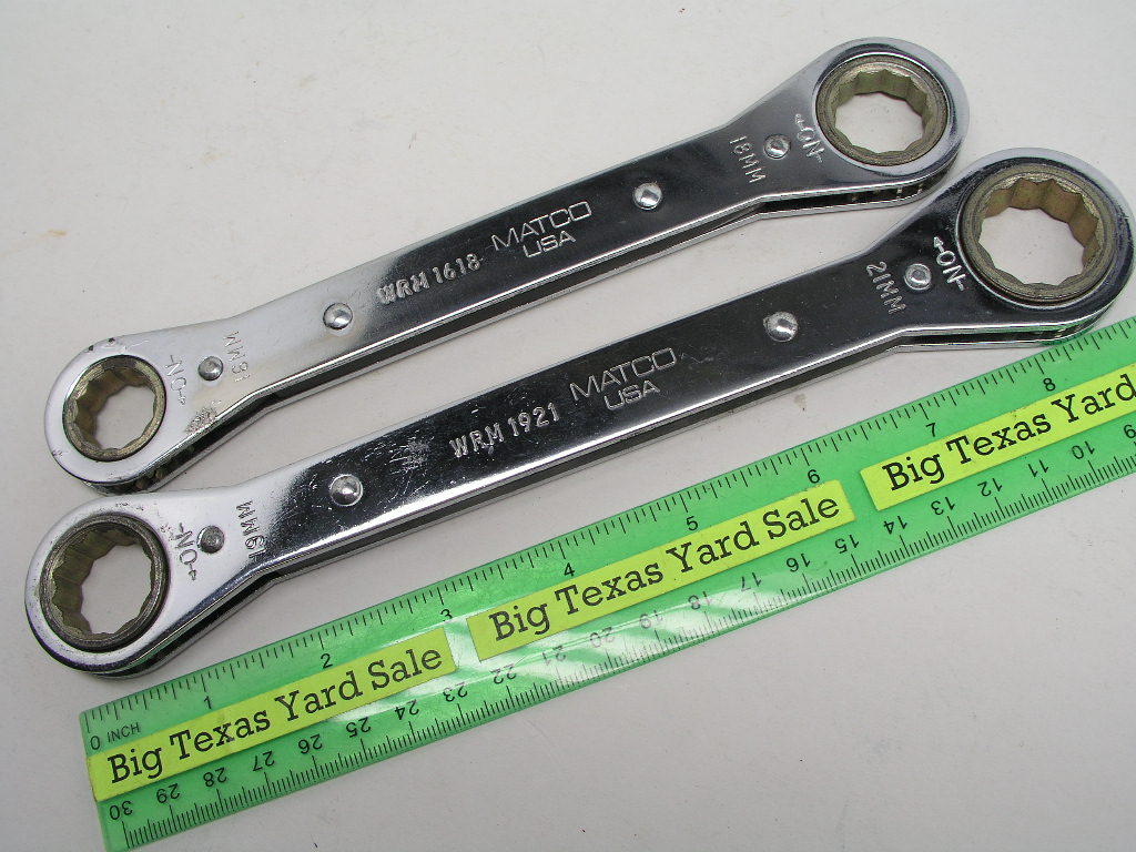 OLYMPUS DIGITAL CAMERA Matco 16mm x 18mm & 19mm x 21mm Ratcheting Wrenches - Image 1